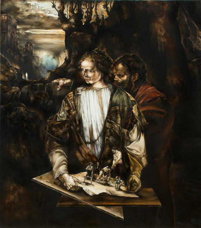 Huile sur toile / Oil on canvas 120 x 105 x 3 cm (47 1/4 x 41 3/8 x 1 1/8 in.)