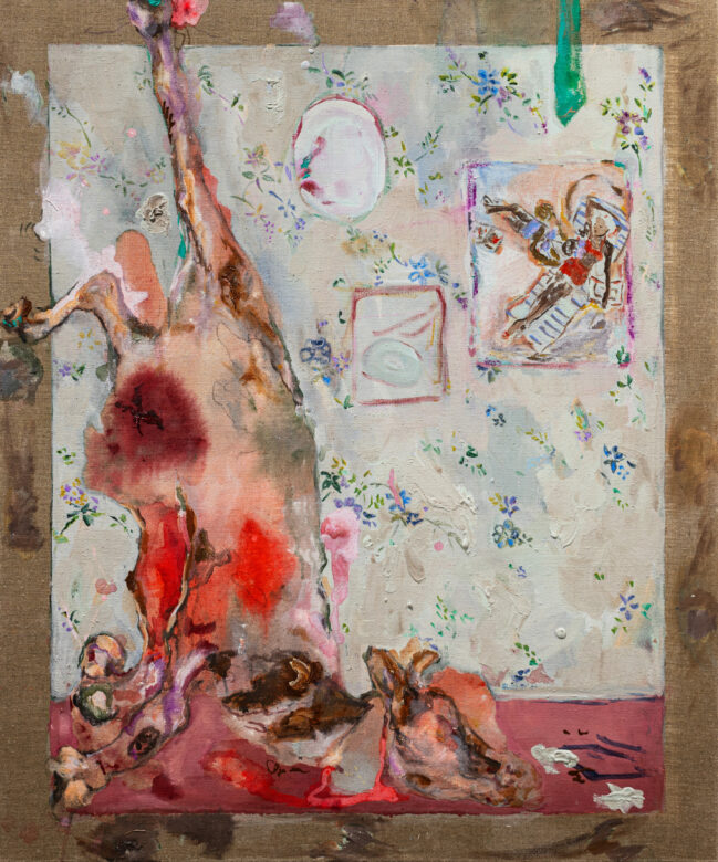 Acrylique et huile sur toile / Acrylic and oil on canvas 120 x 100 cm (47 1/4 x 39 3/8 in.)