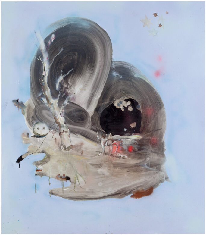 Acrylique, huile sur panneau / Acrylic, oil on board 120 cm x 106 cm