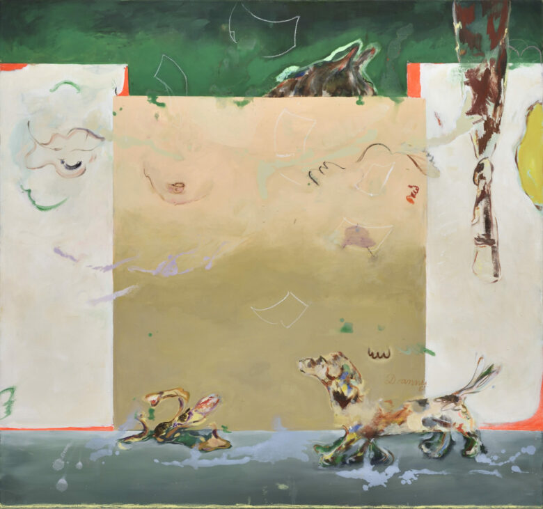 Acrylique et huile sur toile / Acrylic and oil on canvas 150 x 160 cm (59 x 63 in.)