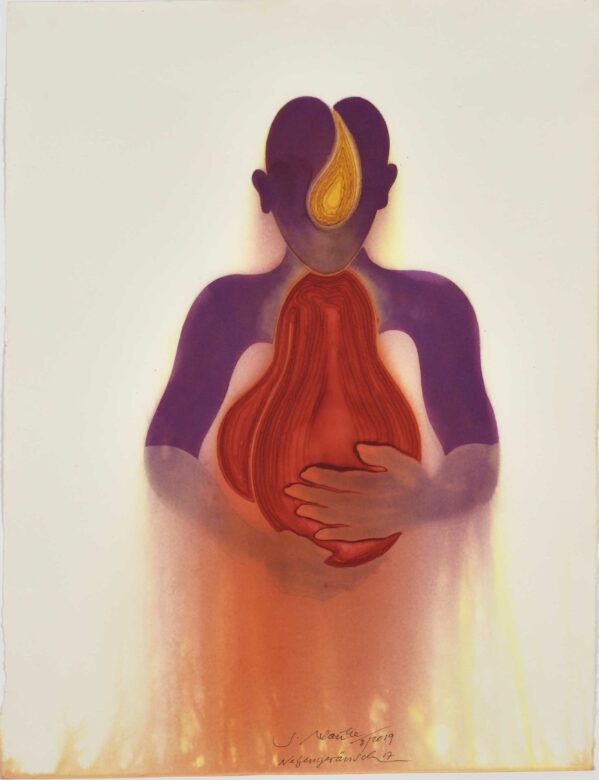 Gouache sur papier vergé / Gouache on laid paper 58 x 45 cm (22 7/8 x 17 3/4 in.) 76,5 x 56 cm (30 1/8 x 22 in.) encadré / framed