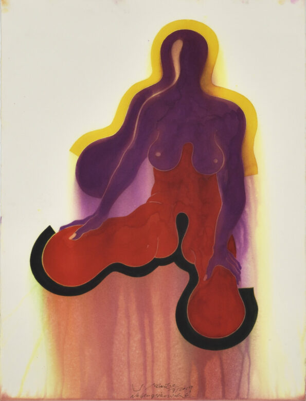 Gouache sur papier vergé 58 x 45 cm (22 7/8 x 17 3/4 in.) 76,5 x 61 cm (30 1/8 x 24 in.) encadré / framed