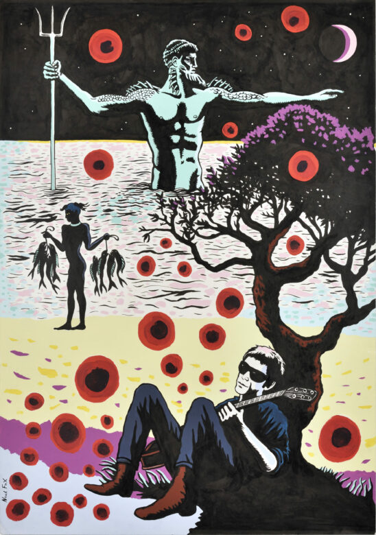 Encre et acrylique sur papier / Ink and acrylic on paper 100 x 70 cm (39 3/8 x 27 1/2 in.) Photo : Rebecca Fanuele