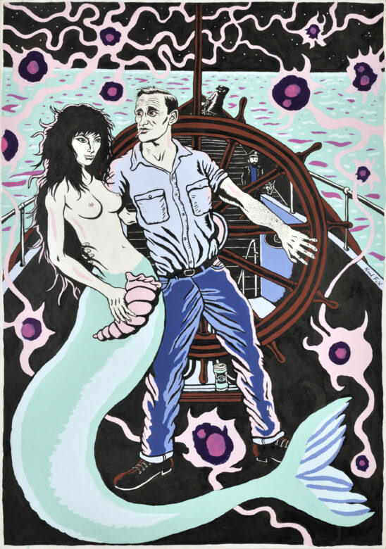 Encre et acrylique sur papier / Ink and acrylic on paper 100 x 70 cm (39 3/8 x 27 1/2 in.) Photo : Rebecca Fanuele