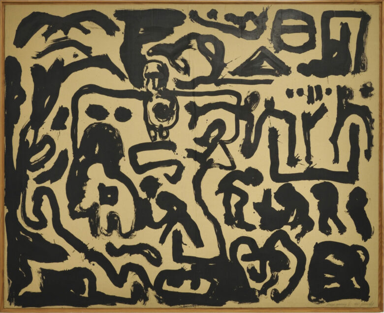 Résine synthétique sur carton ondulé / Synthetic resin on corrugated board 150 x 200 cm (59 x 78 3/4 in.) Photo : Rebecca Fanuele RP/M 372/Z1