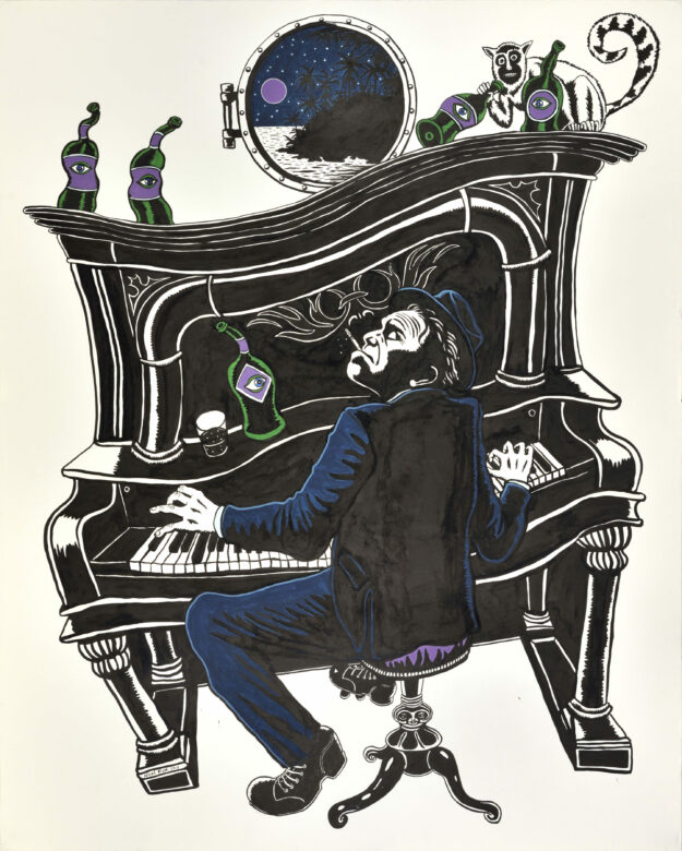 Encre et acrylique sur papier / Ink and acrylic on paper 152 x 121,6 cm (59 7/8 x 47 7/8 in.) Photo : Rebecca Fanuele