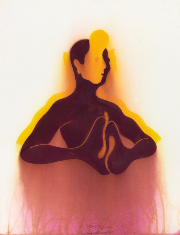 Gouache sur papier vergé / Gouache on laid paper 58 x 45 cm (22 7/8 x 17 3/4 in.) 76,5 x 56 cm (30 1/8 x 22 in.) encadré / framed