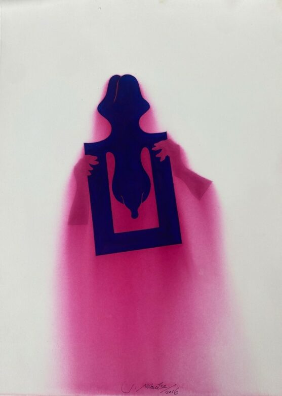 Gouache sur papier vergé / Gouache on laid paper 58 x 45 cm (22 7/8 x 17 3/4 in.) 76,5 x 56 cm (30 1/8 x 22 in.) encadré / framed