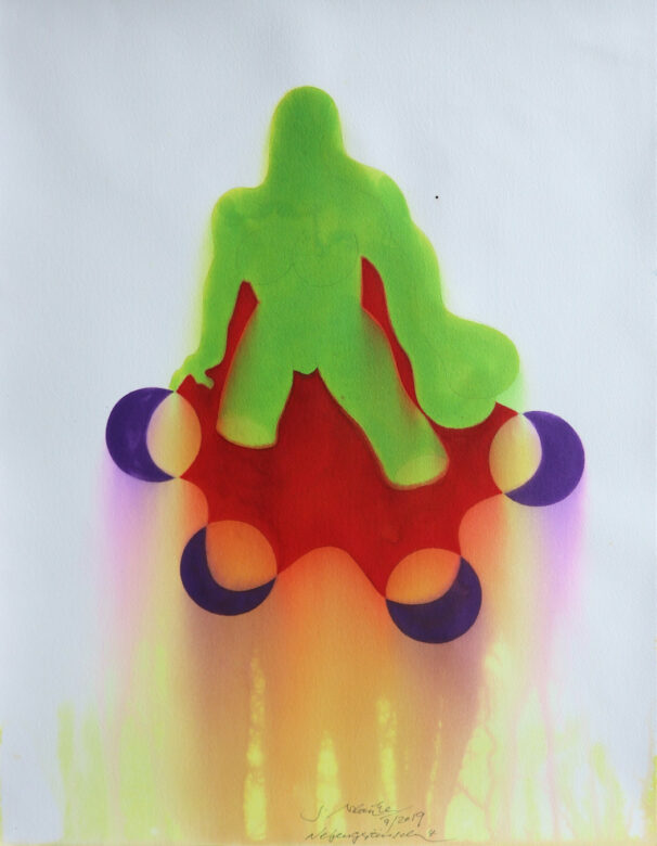 Gouache sur papier vergé / Gouache on laid paper 58 x 45 cm (22 7/8 x 17 3/4 in.) 76,5 x 56 cm (30 1/8 x 22 in.) encadré / framed