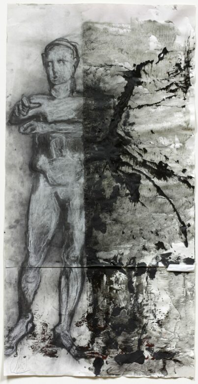 Fusain, technique mixte sur papier / Charcoal, mixed media on canvas 125,5 x 63 cm (49 3/8 x 24 3/4 in.) MLZ 5069/00