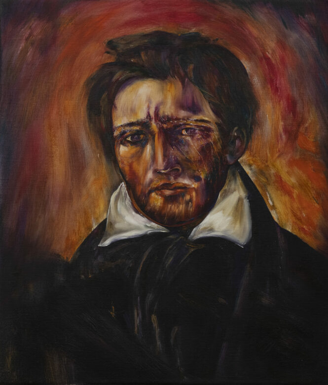 Huile sur toile / Oil on canvas 35 x 30 cm (13 3/4 x 11 3/4 in.) ab94 Photo : Stefanos Tsakiris