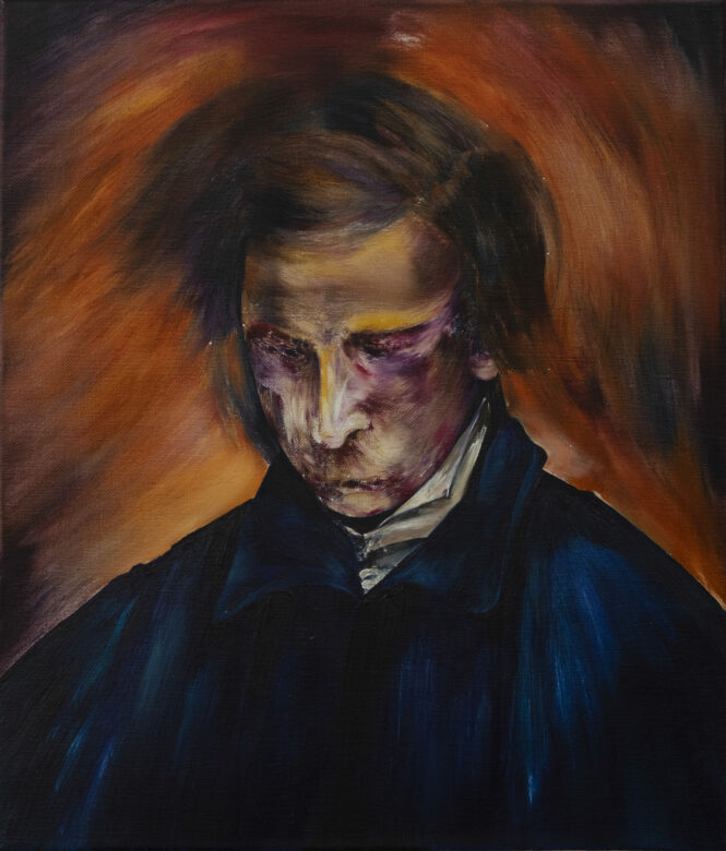 Huile sur toile / Oil on canvas 35 x 30 cm (13 3/4 x 11 3/4 in.) ab95 Photo : Stefanos Tsakiris