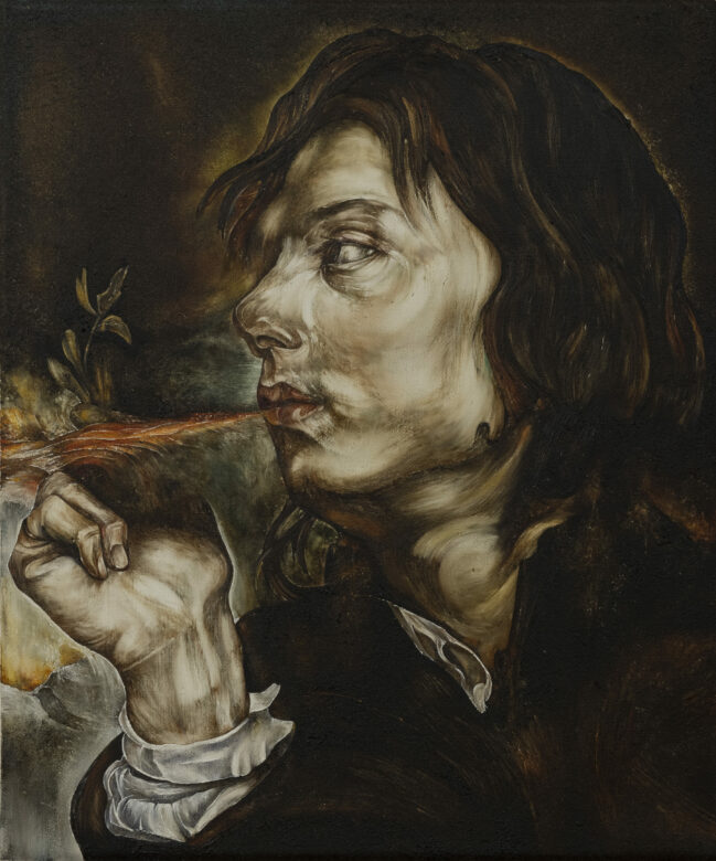 Huile sur toile / Oil on canvas 30 x 25 cm (11 3/4 x 9 7/8 in.) ab96