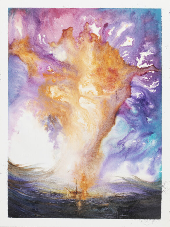 Aquarelle sur papier / Watercolor on paper 32 x 24 cm (12 5/8 x 9 1/2 in.) AB 107 Photo : Stefanos Tsakiris