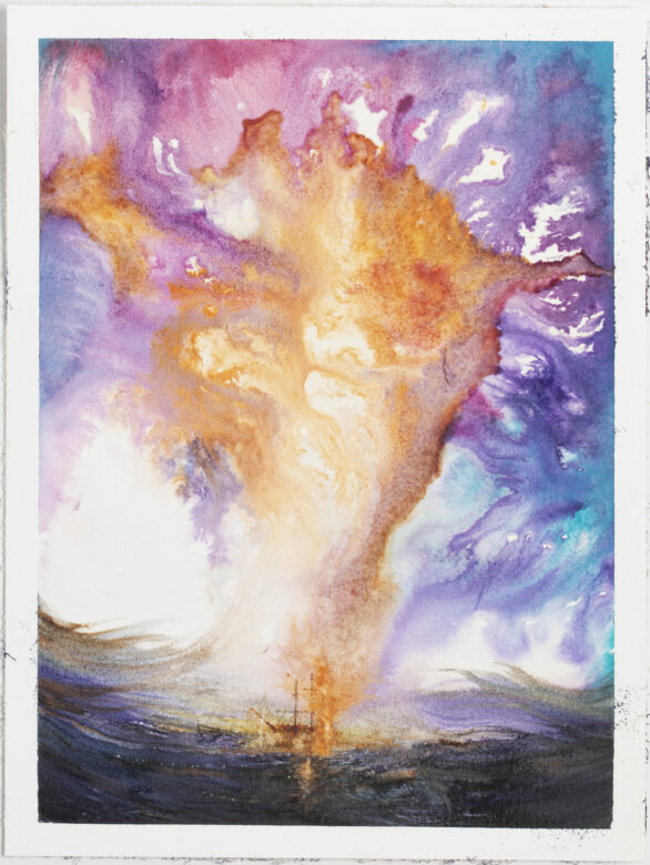 Aquarelle sur papier / Watercolor on paper 32 x 24 cm (12 5/8 x 9 1/2 in.) ab107 Photo : Stefanos Tsakiris