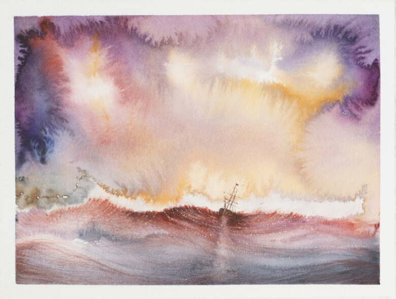 Aquarelle sur papier / Watercolor on paper 24 x 32 cm (9 1/2 x 12 5/8 in.) ab118 Photo : Stefanos Tsakiris