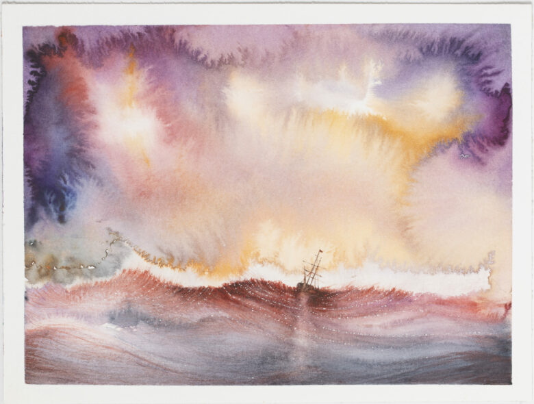 Aquarelle sur papier / Watercolor on paper 24 x 32 cm (9 1/2 x 12 5/8 in.) ab118 Photo : Stefanos Tsakiris