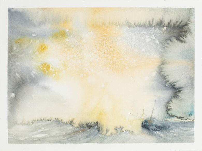 Aquarelle sur papier / Watercolor on paper 24 x 32 cm (9 1/2 x 12 5/8 in.) AB 109 Photo : Stefanos Tsakiris