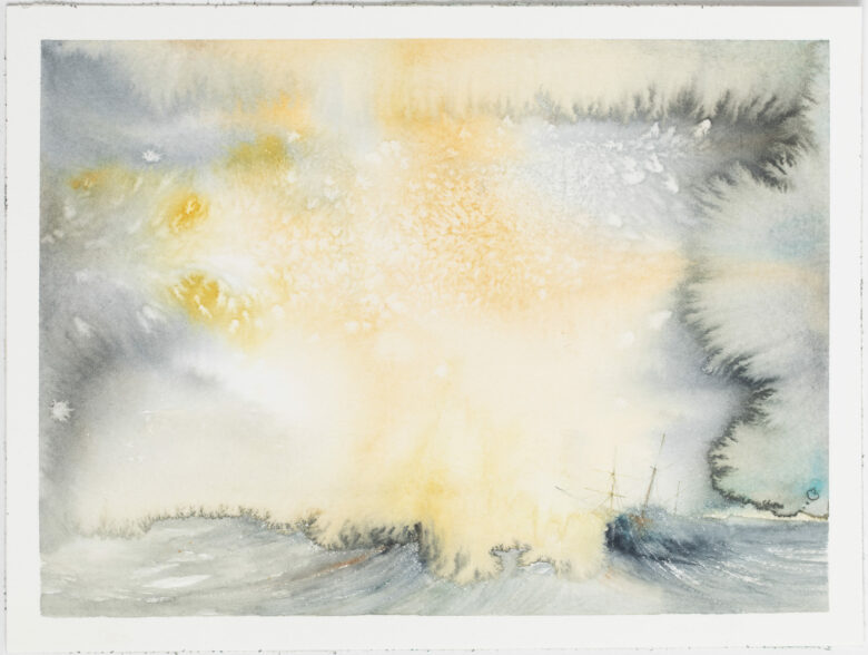 Aquarelle sur papier / Watercolor on paper 24 x 32 cm (9 1/2 x 12 5/8 in.) ab109 Photo : Stefanos Tsakiris