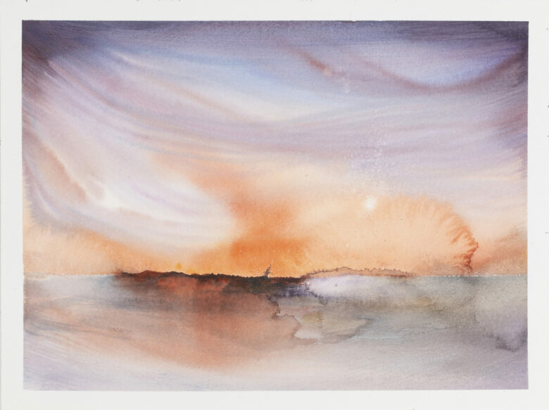 Aquarelle sur papier / Watercolor on paper 24 x 32 cm (9 1/2 x 12 5/8 in.) AB 113 Photo : Stefanos Tsakiris
