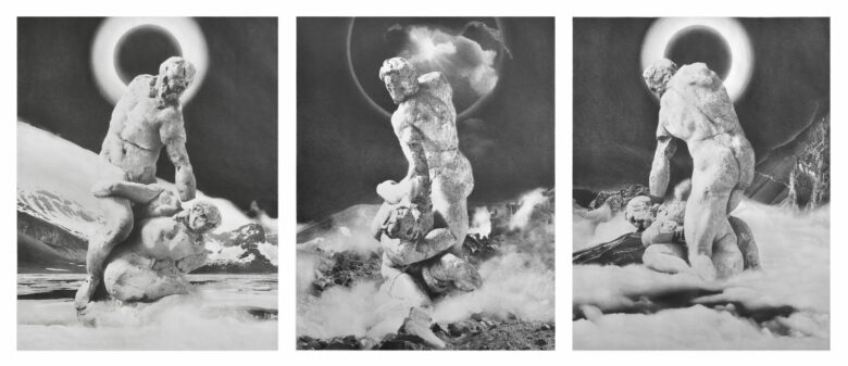 Dessin à la mine de graphite Faber-Castell, papier Canson 224 g/m2 / Graphite drawing Faber-Castell on Canson paper 224 g/m2 Chacun / Each: 162 x 126 cm (63 3/4 x 49 5/8 in.) Chacun / Each: 181,5 x 145,5 cm (71 1/2 x 57 1/4 in.) encadré