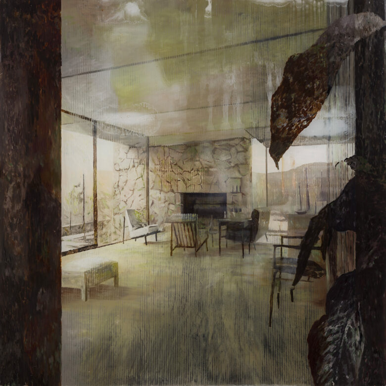 Huile sur plexiglas / Oil on plexiglass 72 x 72 cm (28 3/8 x 28 3/8 in.)