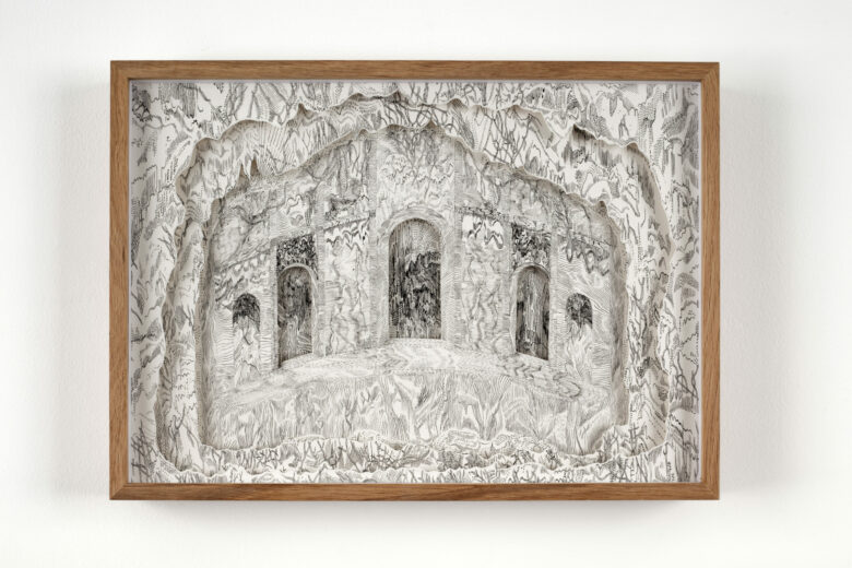 Encre de Chine sur papier / 26 x 36 x 4 cm (10 1/4 x 14 1/8 x 1 5/8 in.)