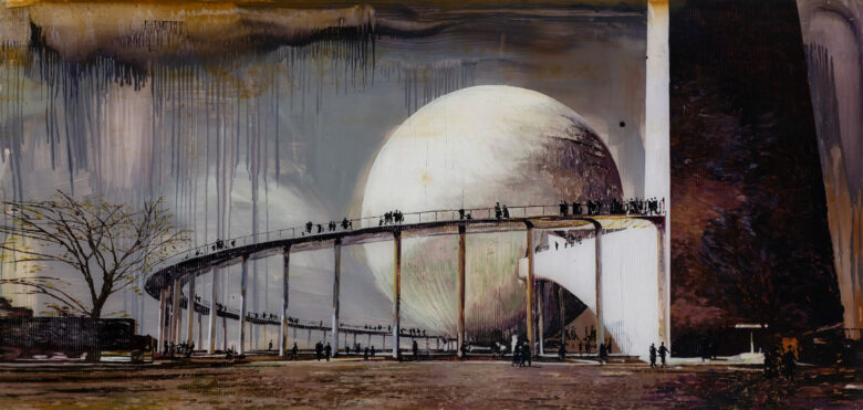 Huile sur plexiglas / Oil on plexiglass 72 x 152 cm (28 3/8 x 59 7/8 in.)