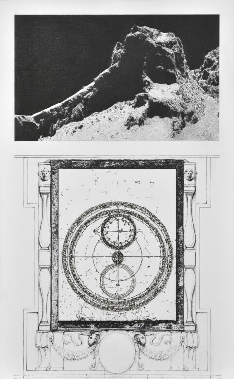 Dessin à la mine de graphite Faber-Castell, gravure au laser, papier Canson 224 g/m2 / Faber-Castell graphite drawing and laser engraving on Canson paper 224 g/m2 65 x 40 cm (25 5/8 x 15 3/4 in.) 66,5 x 41,6 cm (26 1/8 x 16 3/8 in.) encadré / framed