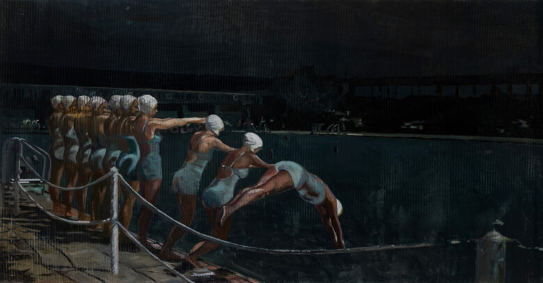 Huile sur plexiglas / Oil on plexiglass 45 x 86 cm (17 3/4 x 33 7/8 in.)