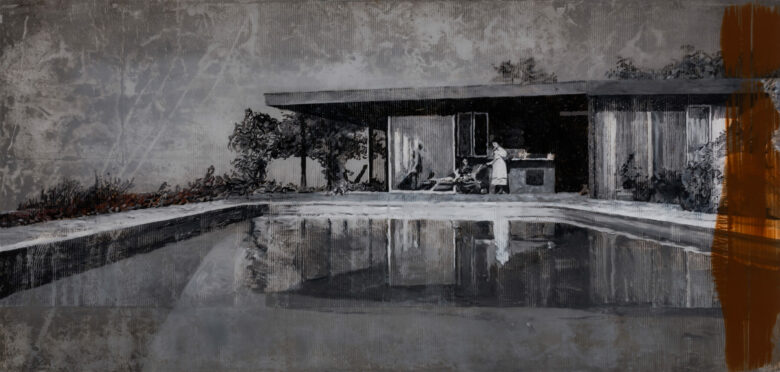 Huile sur plexiglas / Oil on plexiglass 72 x 150 cm (28 3/8 x 59 in.)