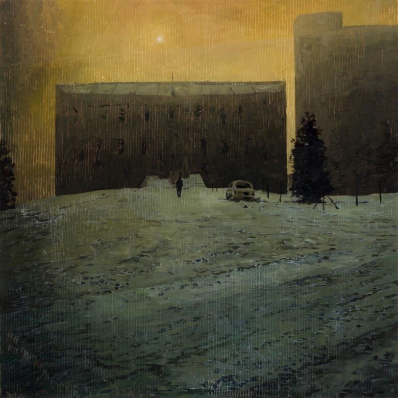 Huile sur plexiglas / Oil on plexiglass 60 x 60 cm (23 5/8 x 23 5/8 in.)