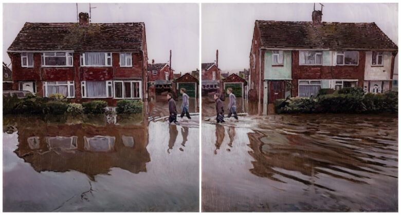 Huile sur plexiglas / Oil on plexiglass 56 x 105 cm (22 x 41 3/8 in.)