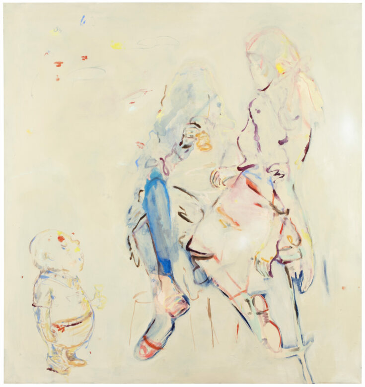 Acrylique et huile sur toile / Acrylique and oil on canvas 160 x 150 cm (63 x 59 in.)