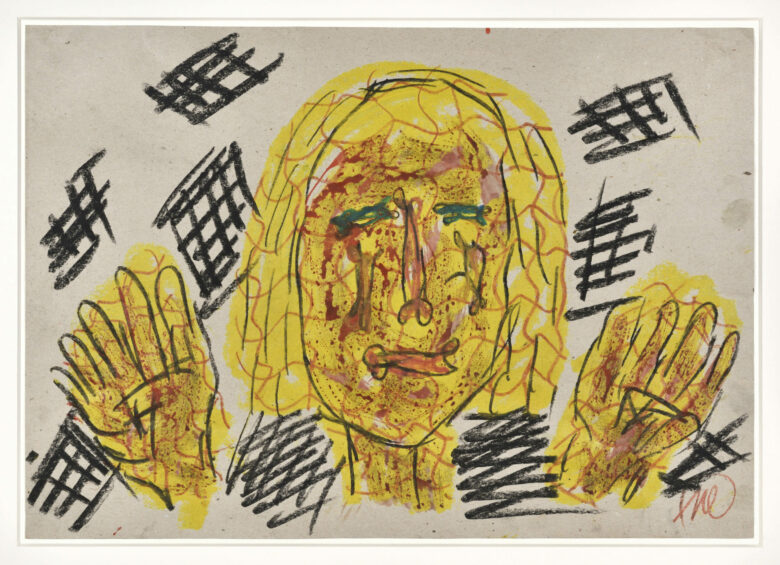 Craie grasse, gouache, pastel sur papier / Wax crayon, gouache, pastel on paper 34,5 x 49,2 cm (13 5/8 x 19 3/8 in.) MLZ 2770/00 Photo : Rebecca Fanuele