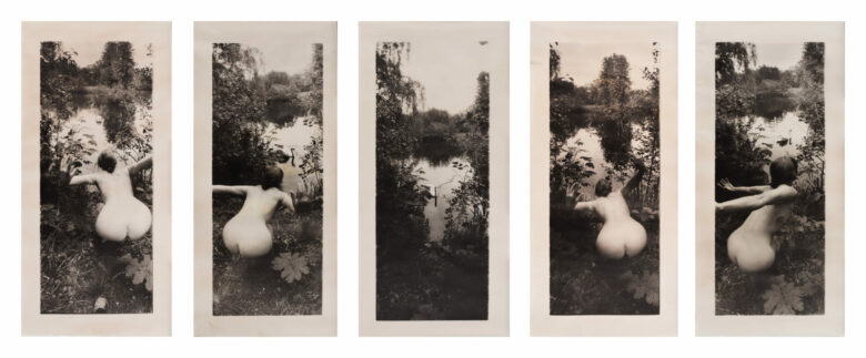 5 tirages argentiques vintages sur papier tramé, pièce unique / 5 vintage silver prints on paper, unique piece 114 x 54 cm (44 7/8 x 21 1/4 in.)