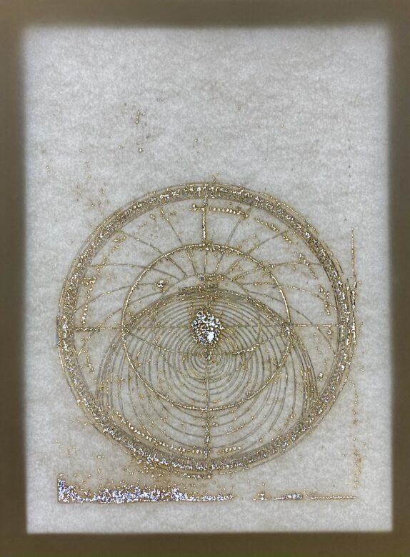 Gravure au laser, table lumineuse, papier Canson 224 g/m2 / Laser engraving, light table, Canson paper 224 g/m2 36 x 27 cm (14 1/8 x 10 5/8 in.)