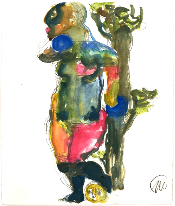 Crayon et gouache sur papier / Pencil and gouache on paper 46,5 x 39,5 cm (18 1/4 x 15 1/2 in.) MLZ 3614/00