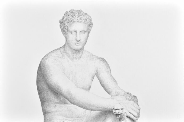 Dessin à la mine de graphite Faber-Castell, papier Canson 224 g/m² / Faber-Castell graphite pencil on Canson paper 224g/m² 60 x 90 cm (23 5/8 x 35 3/8 in.) 62,5 x 92,5 cm (24 5/8 x 36 3/8 in.) encadré / framed