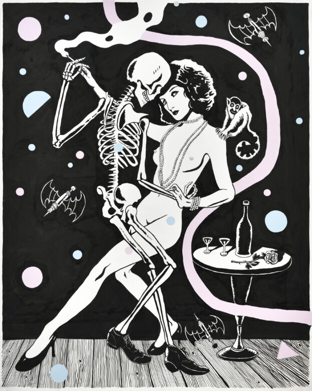 Encre de Chine et acrylique sur papier / Indian ink and acrylic on paper 152 x 122 cm (59 7/8 x 48 in.)