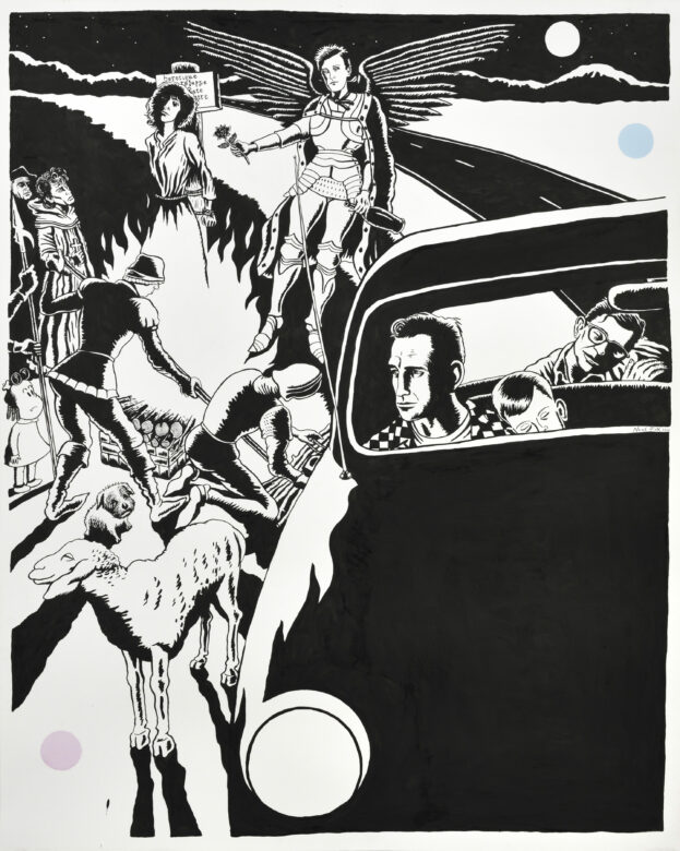 Encre de Chine et acrylique sur papier / Indian ink and acrylic on paper 152 x 122 cm (59 7/8 x 48 in.)