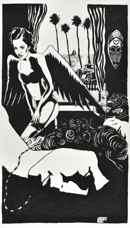 Encre de Chine sur papier / Indian ink on paper 203 x 114 cm (79 7/8 x 44 7/8 in.)