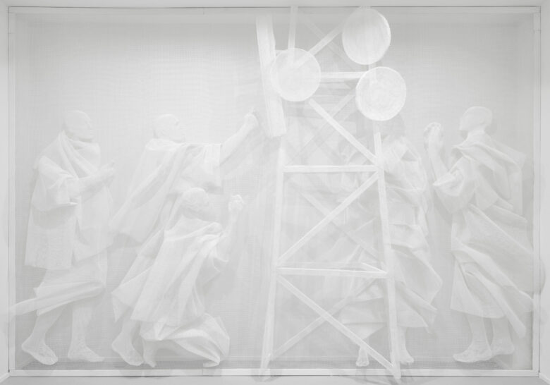 Grillage en plastique thermoformé /Thermoshaped plastic mesh 270 x 400 cm (106 1/4 x 157 1/2 in.)