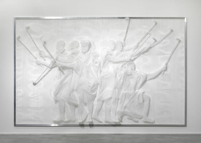 Grillage en plastique thermoformé / Plastic mesh 250 x 400 cm (98 3/8 x 157 1/2 in.)