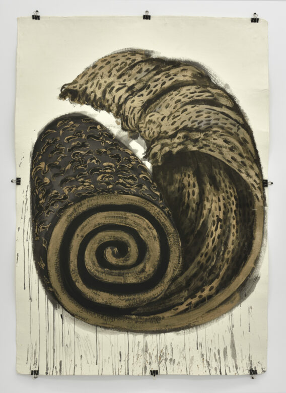 Encre et acrylique sur papier de coton fait main / Ink and acrylic on hand made cotton rag paper 163 x 115 cm (64 1/8 x 45 1/4 in.)