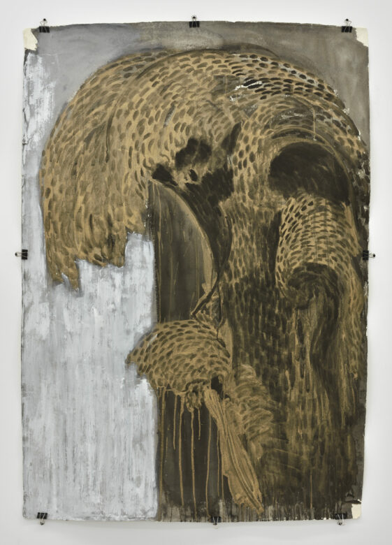 Encre et acrylique sur papier de coton fait main / Ink and acrylic on hand made cotton rag paper 163 x 115 cm (64 1/8 x 45 1/4 in.)