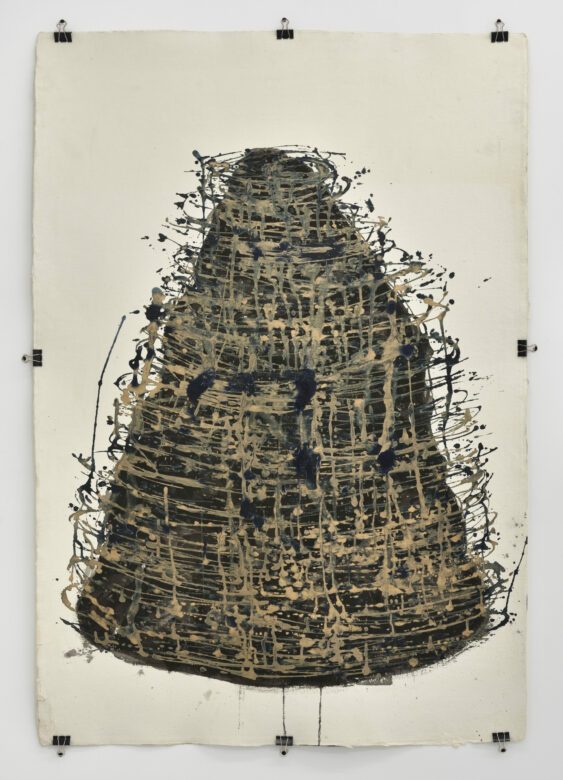 Encre et acrylique sur papier de coton fait main / Ink and acrylic on hand made cotton rag paper 163 x 155 cm (64 1/8 x 61 in.)