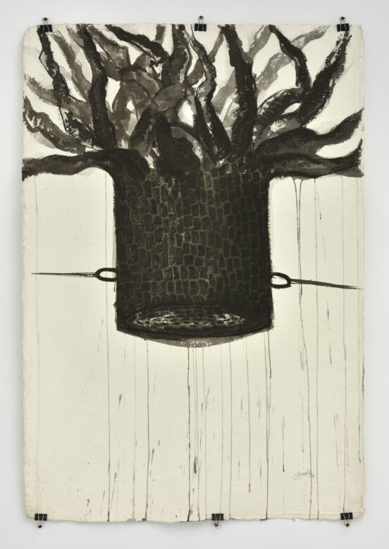 Encre et acrylique sur papier de coton fait main / Ink and acrylic on hand made cotton rag paper 135 x 94 cm (53 1/8 x 37 in.)