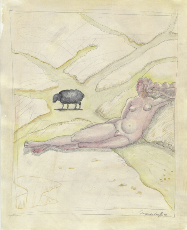 Crayon, gouache sur papier / Pencil, gouache on paper 49,5 x 39,8 cm (19 1/2 x 15 5/8 in.) JIZ 1907/00