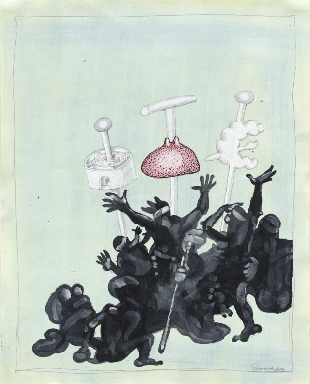 Crayon, gouache sur papier / Pencil, gouache on paper 49,5 x 39,8 cm (19 1/2 x 15 5/8 in.) JIZ 1909/00